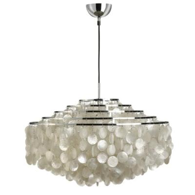 livingedition gmbh 11530606001001 verpan fun 11dm plafonnier en métal et nacre chromé 400 cm diamètre 70 cm