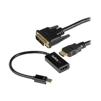 StarTech.com mDP naar DVI adapter set - Actieve Mini DisplayPort naar HDMI Converter met 1.8 m HDMI naar DVI kabel videoconverter