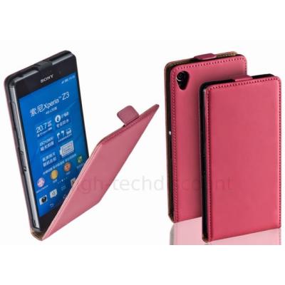 Housse etui coque pochette PU cuir fine pour Sony Xperia Z3 + film ecran - ROSE