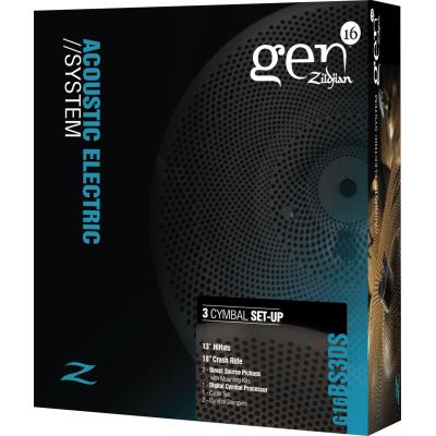Cymbales ZILDJIAN BS3DS - BUFFED BRONZE SET HI-HATS 13 + CRASH/RIDE 18 + 2 MICROS DIRECT SOURCE + DSP + CABLES Packs de cymbales