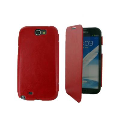 Etui Rabattable Ultra Slim Rouge pour Samsung Galaxy Note 2 N7100