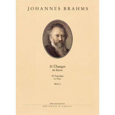 Partitions classique EDITION BREITKOPF BRAHMS J. - 51 EXERCICES - PIANO Piano