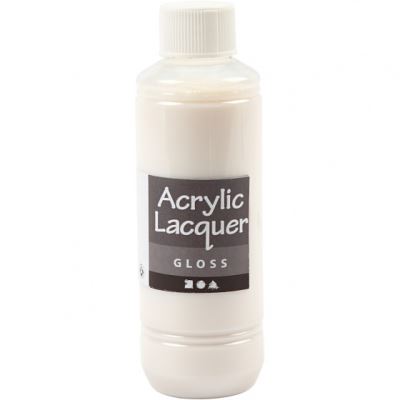 Creotime vernis acrylique 250 ml transparent, brillant