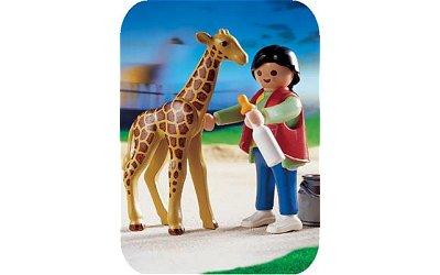 Playmobil - 3253 - Gardienne De Zoo Et Girafon