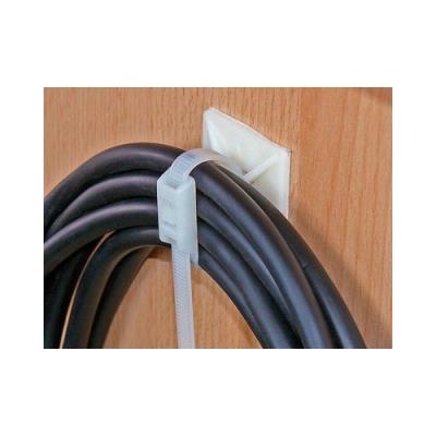 50 socles autoadhésifs pour collier de serrage - 20 x 20 mm