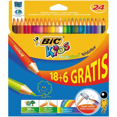 Crayon de Couleur ECOLUTION BIC Kids Evolution™ 18+6 GRATUITS !