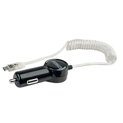 Schwaiger lkkm40r 533 chargeur allume-cigare micro usb pour smartphone 1,2 m transparent