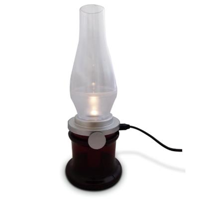 Lampe LED contrôlée par le souffle rechargeable rouge