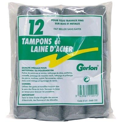 GENERIQUE - Tampons de laine d'acier - Lot de 12 - Image 2
