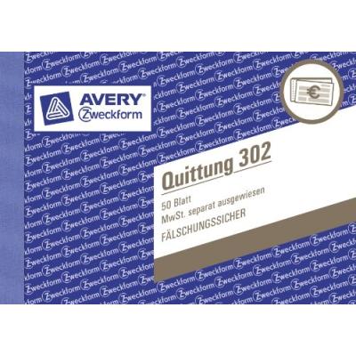 Avery zweckform formularbuch quittung mit mwst.-nachweis ----------------- fr den markt: d   l   a -----------------a6 quer, 5