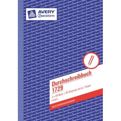 Avery zweckform formularbuch durchschreibebuch, a5 1729