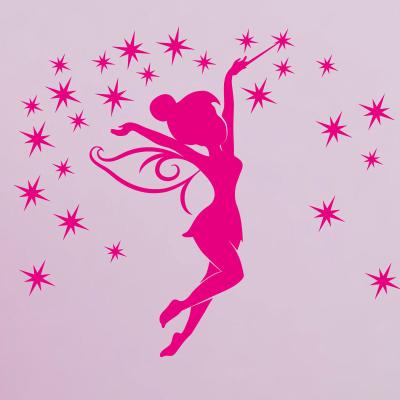 Pick and Stick Sticker Mural Tinkerbell 1 - 80 x 50 cm, Noir