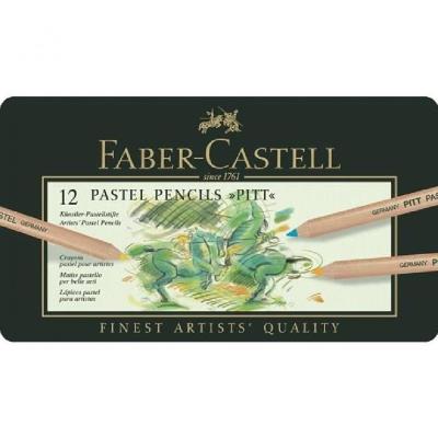 Faber-castell boîte métal 12 crayons pastel pitt
