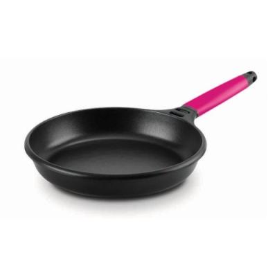 fundix poêle anti-adhésive en fonte d'aluminium manche amovible compatible induction magenta 24 cm
