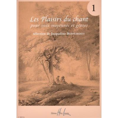 Partitions classique LEMOINE BONNARDOT JACQUELINE - LES PLAISIRS DU CHANT VOL.1 - VOIX MOYENNE OU GRAVE, PIANO Ténor, piano