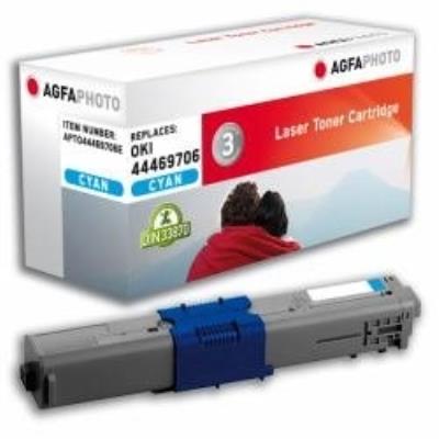 AgfaPhoto - cyaan - tonercartridge (alternatief voor: OKI 44469706)