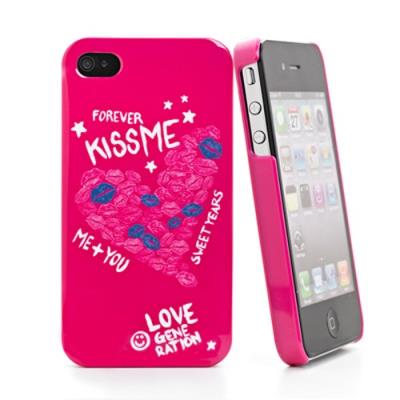 Coque rigide Rose Fushia Love Generation d'origine Sweet Years + film protecteur _ iPhone 4/4S