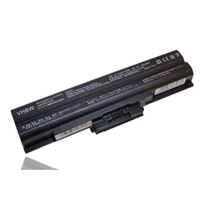 Batterie LI-ION 6600mAh 11.1V, noir, pour SONY VAIO VGN-AW230J/H, VGN-AW235J/B, VGN-AW290JFQ etc. remplace VGP-BPL21, VGP-BPS21 etc.