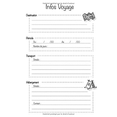 Carnet de Voyages: Préparer et organiser un voyage | carnet à remplir pour  enfants et adultes I cahier de vacances souvenirs d'activités | Format A5