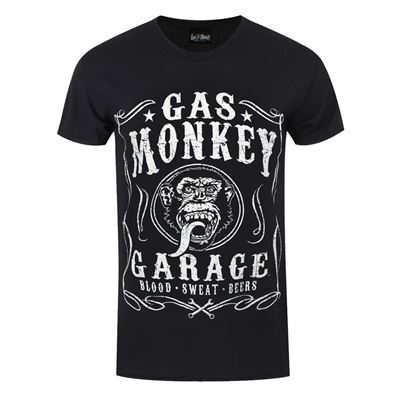 T-Shirt Gas Monkey Garage Flourish Homme Noir