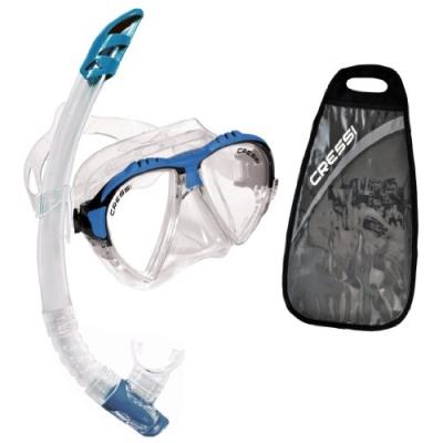 Cressi matrix and gamma kit masque tuba bleu