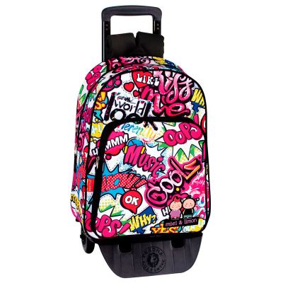 PERONA - Detachable Sac à dos à roulettes A.O.M&L Kiss Me Cabas, 43 cm, Multicolore (Multicolore)