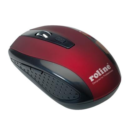 Roline souris optique,sans fil,usb,rouge 18.01.1083