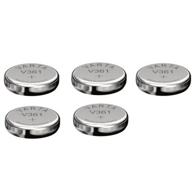 Varta 5 Piles oxyde argent V361 SR58 SR721W 361 1,55V