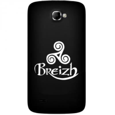 Coque rigide pour Logicom E350 avec impression Motifs Triskel Celte blanc