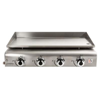 Brasero plancha 4 feux a poser en inox 9760015