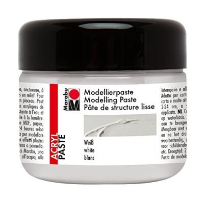 Marabu Pate De Structure Acrylique Lisse, 225 Ml, Blanc, 122725070