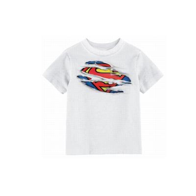 T-Shirt Superman - Superman Torn Logo Enfant Blanc Taille 10 ans