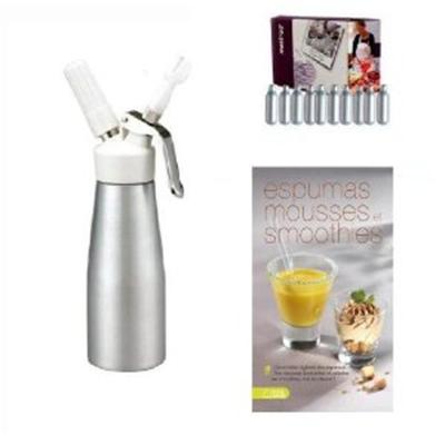 Siphon Mousse Cremes Et Sauces Chaudes Ou Froides + 1 Boite De 10 Cartouches ..