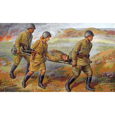 Figurines historiques 2ème guerre mondiale : personnel médical sovietique zvezda