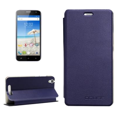 OCUBE CUBOT Manito Housse Etui Cuir PU Bleu Texture Litchi