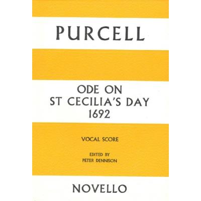 Partitions classique NOVELLO PURCELL - ODE ON ST CECILIA'S DAY, 1692 - VOCAL SCORE Choeur et ensemble vocal