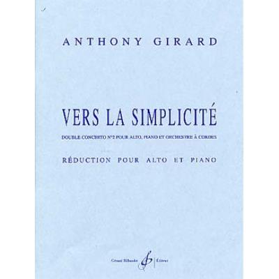 Partitions classique BILLAUDOT GIRARD ANTHONY - VERS LA SIMPLICITE - ALTO, PIANO Alto