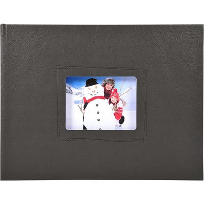 Exacompta 11321E Softissimo Album Photos Livre de 30 Pages Gris Foncé/Blanc 28,5 x 22 cm