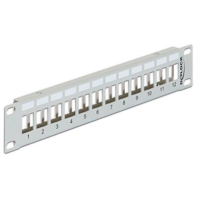 Delock keystone 10 patchpanel 12 port metall gris 43327