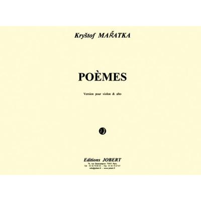 Partitions classique JOBERT MARATKA KRYSTOF - POEMES - VIOLON, ALTO Musique de chambre