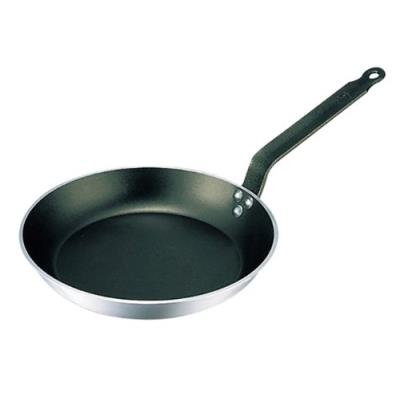 De buyer 8180.32 'choc' poêle ronde antiadhésive - queue feuillard rivetée - aluminium revêtu - 32 cm