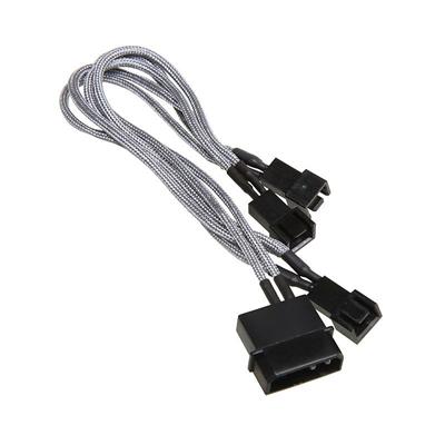 Bitfenix - Alchemy Silver - Cordon d'alimentation gainé - Molex vers 3x 3 pins - 20 cm (coloris argent)