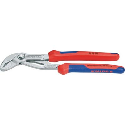 Pince multiprise à crémaillère Cobra®, tête chromée, poignées à gaines en plastique multicomposants, Long. : 300 mm