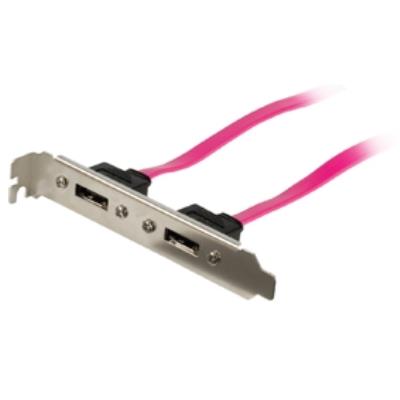 Adaptateur de slot sata 6 gbit s à 2x connecteurs sata 6 gbit s vers 2x sata 6 gbit s femelles 0,50 m jaune valueline