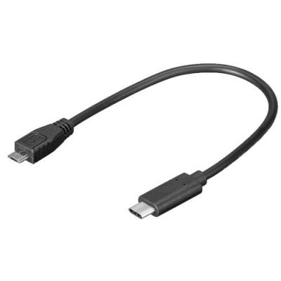 Câble de raccordement goobay usb 2.0 [1x connecteur usb 2.0 micro b mâle - 1x usb 3.1 c mâle] 0 ---