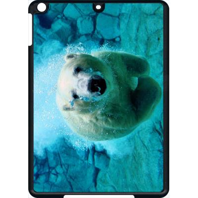 Coque pour apple ipad air gros ours blanc plongee