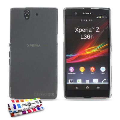 Coque Souple ORIGINAL Ultra Fine Gris Le Glossy Hybrid de MUZZANO pour SONY XPERIA Z