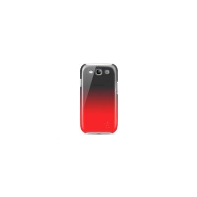 Belkin Shield Fade - Achterzijde behuizing voor mobiele telefoon - polycarbonaat - zwart, rood - voor Samsung Galaxy S III