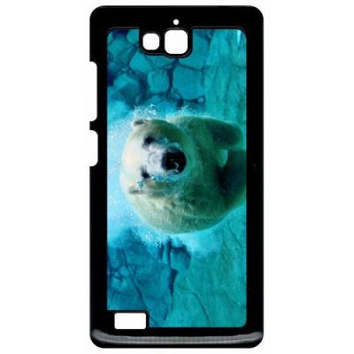 Coque huawei honor 3c et 3c 4g gros ours blanc plongee
