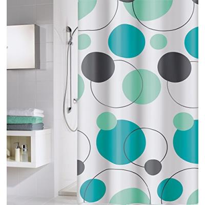 Cycle rideau de douche peva étanche design 180 x 200 cm turquoise